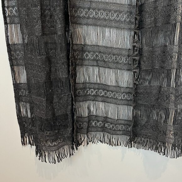 Damianou Black Witchy Duster Size M/L Cardigan Kimono Vintage Whimsigoth - Picture 14 of 14